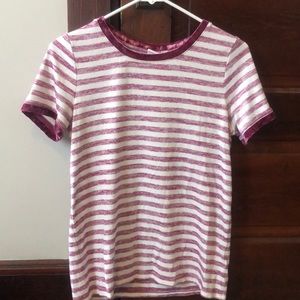 Pink and white striped shirt